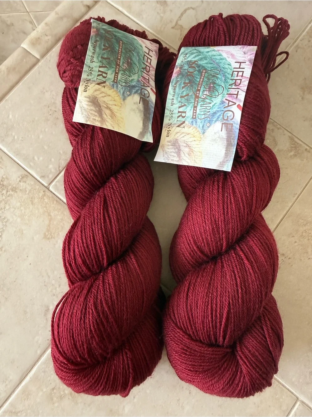 Heritage Sock Merino Blend Yarn - Burgundy